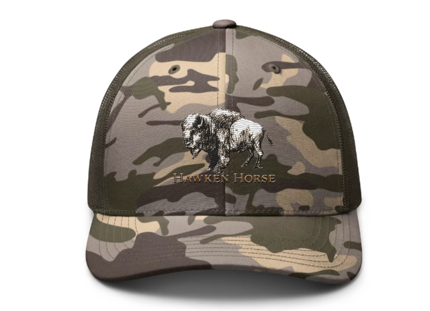 Camo Buffalo trucker hat