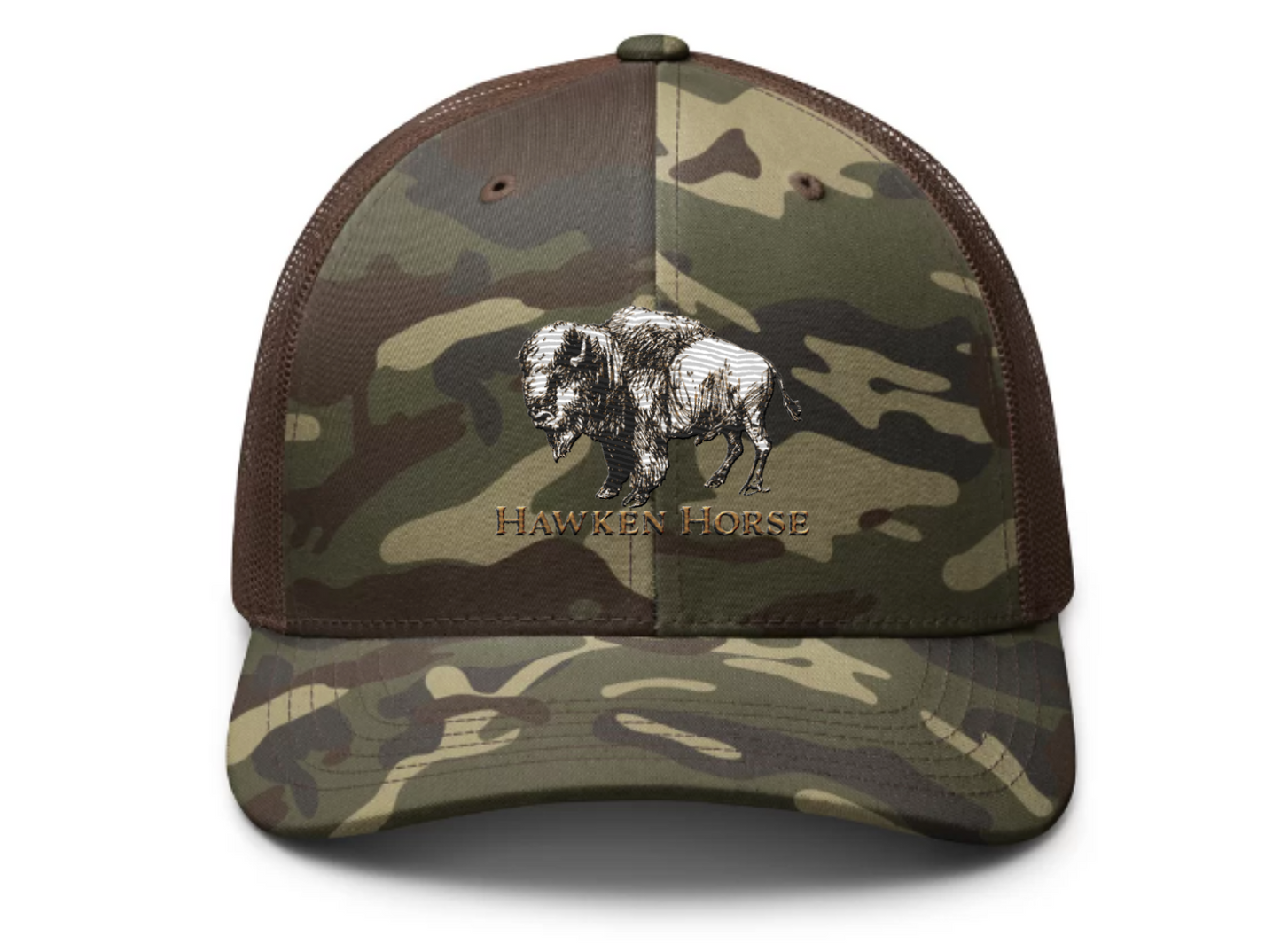 Camo Buffalo trucker hat