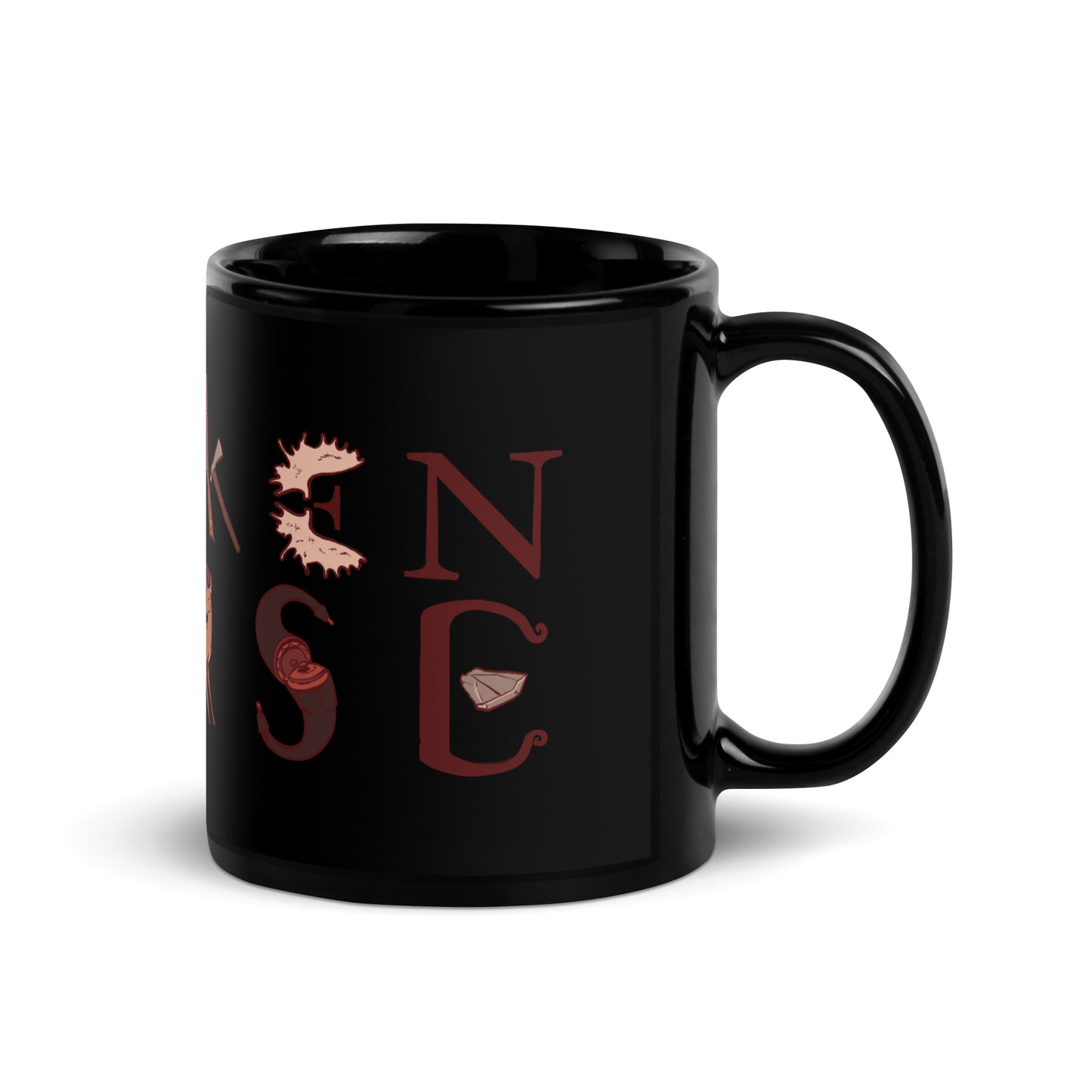 Hawken Horse Logo Black Glossy Mug