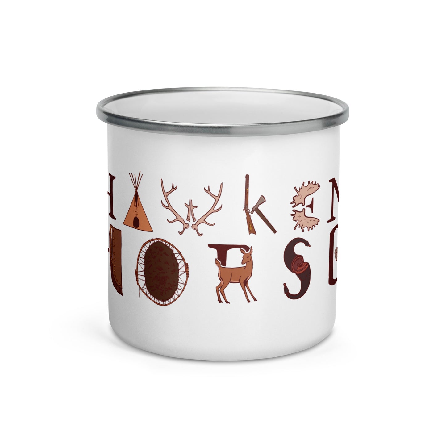 Hawken Horse Logo Enamel Mug