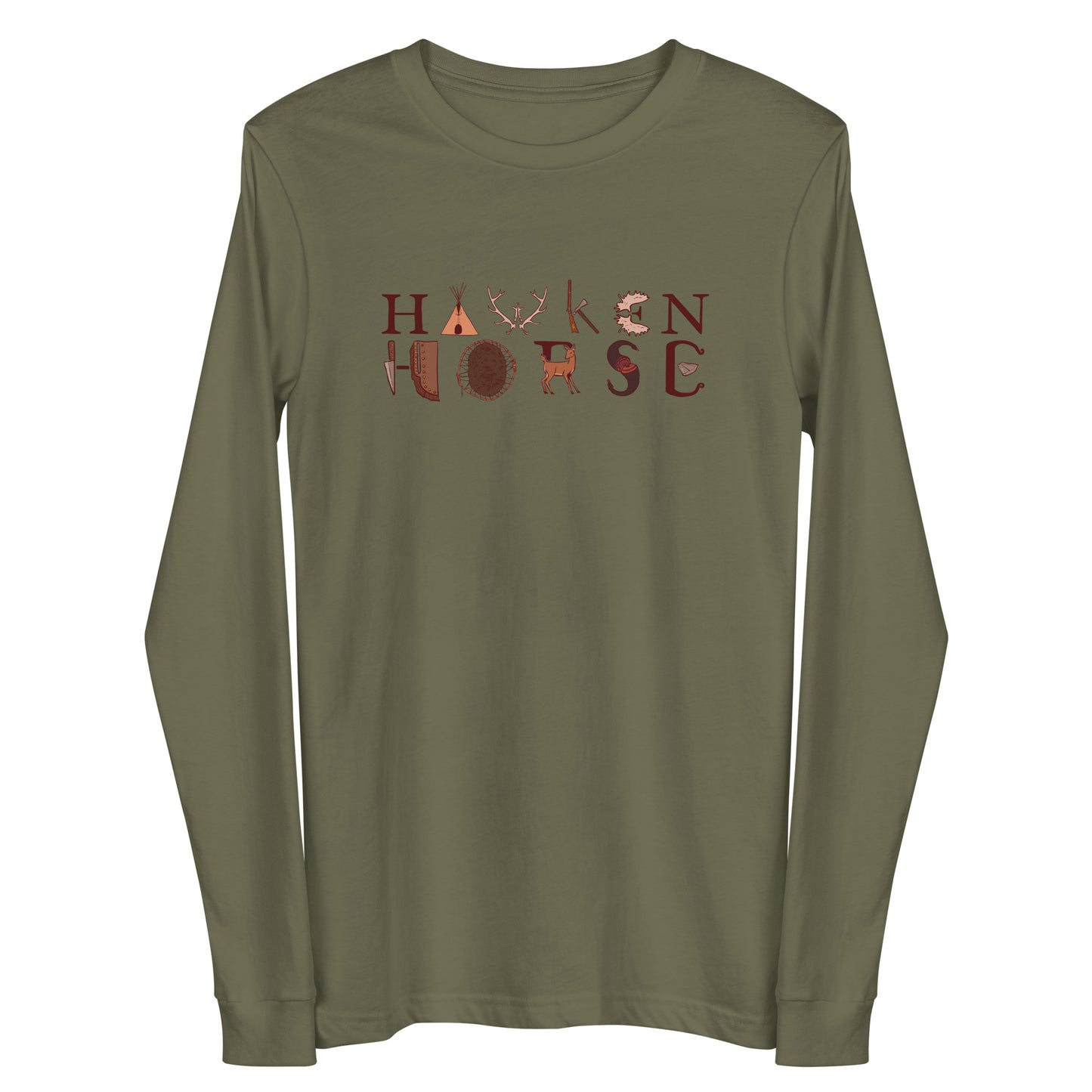 Hawken Horse Logo Unisex Long Sleeve Tee