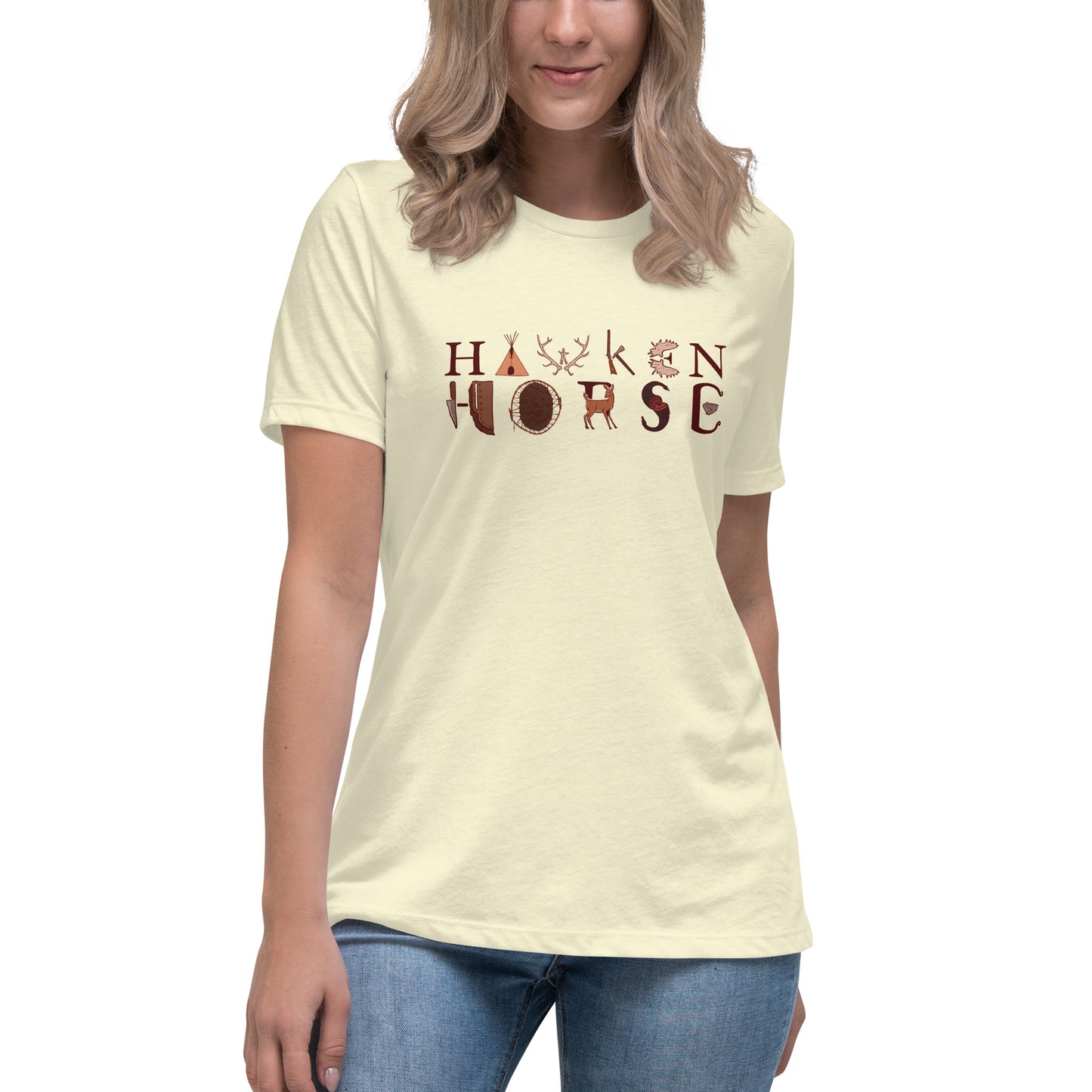 Hawken Horse Logo Women's Relaxed T-Shirt